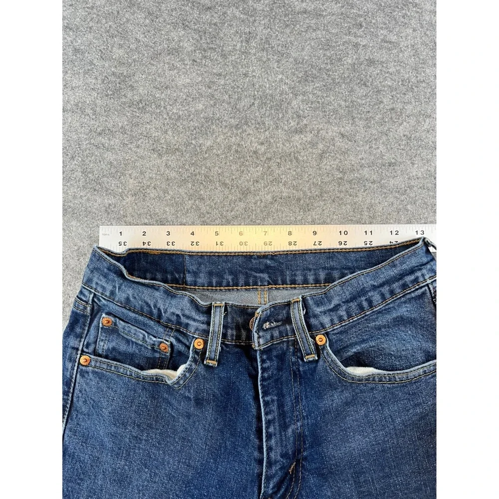 Levi's Mens 505 Regular Fit Blue Denim Straight Leg Jeans W29 L32 Casual Classic